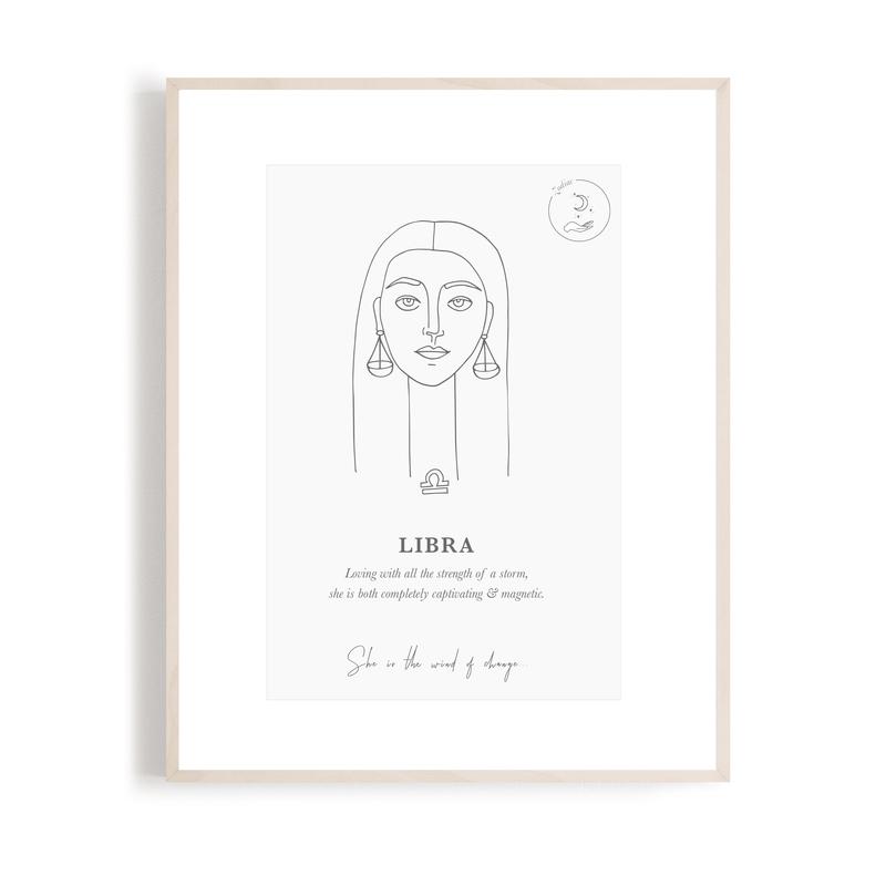 Libra A5 Zodiac Portrait