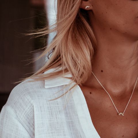 Rainbow Mum Necklace Yellow Gold