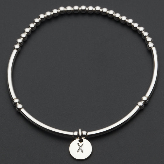 Alphabet Charm Bracelet / X Sterling Silver